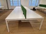 Used 4-Person Bench Office Desk 120cm Front-to-Front Compact Workstation - Image 8