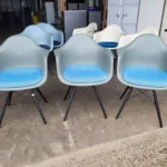 Used Vitra Chair Vitra DAW Armchair – Eames Plastic Armchair, Wooden Base