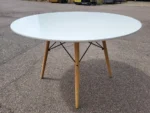 Used Eames Style Eiffel Dining / Meeting Table – 120 cm Round Modern Design