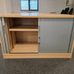 Used Storage Tambour Cupboard Low Storage Cabinet.FAST UK DELIVERY
