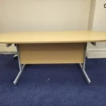 Used Oval Meeting Table – Maple Conference Table 160cm – UK Delivery